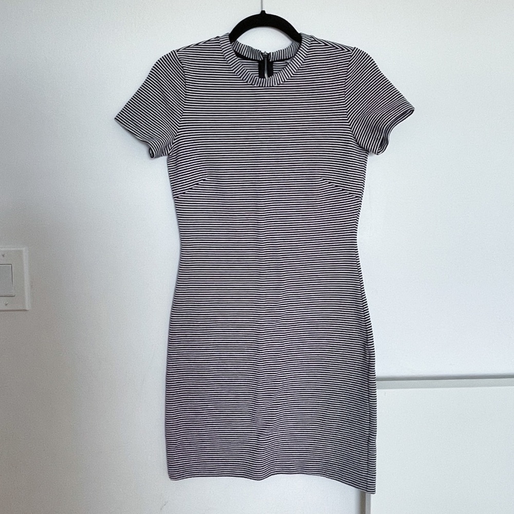 H&M Stripe knitted body con dress sz small